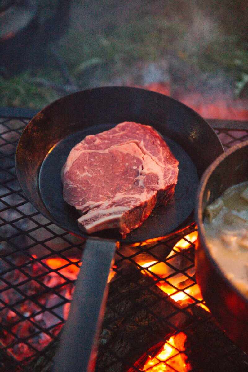 Campfire steak